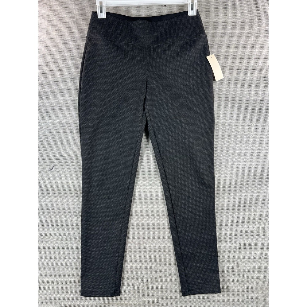 May You Be Womens Mid-rise Ponte Leggins Pants Size L Black‎ /gray